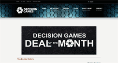 Desktop Screenshot of decisiongames.com
