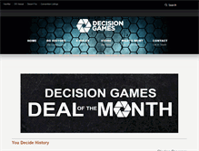 Tablet Screenshot of decisiongames.com